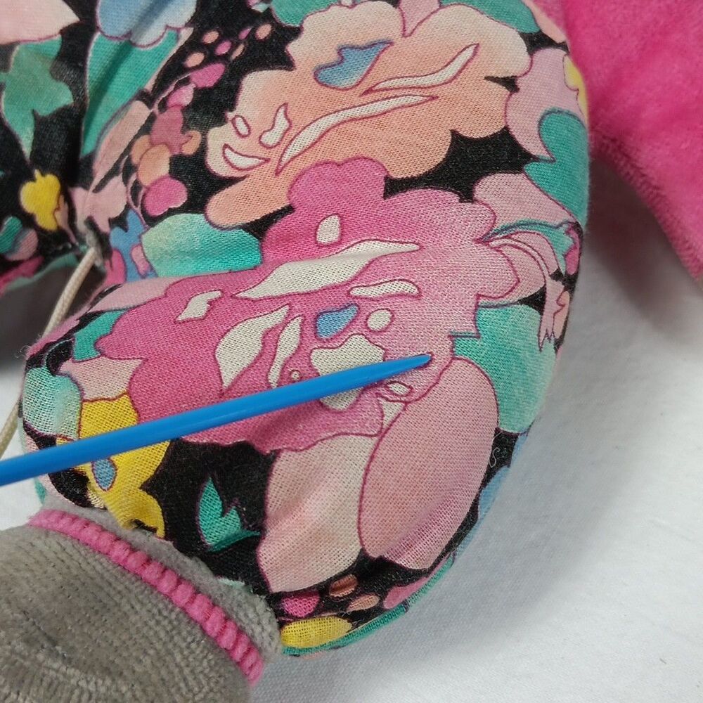Sterntaler Musical Mouse Pink Floral Soft Body West Germany Vintage Flaws - Picture 9 of 10